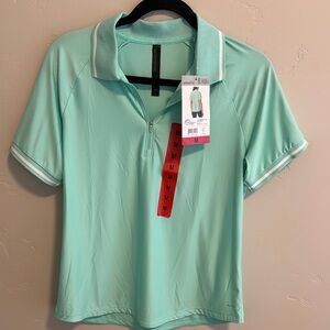 Mondetta Green activewear Polo Button Down Shirt